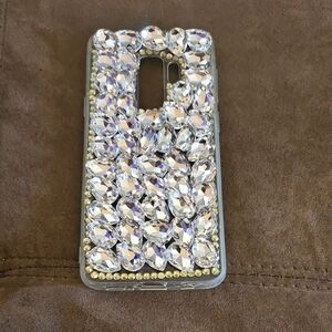 Samsung Crystal Gemstone Phone Case - Silver and Gold